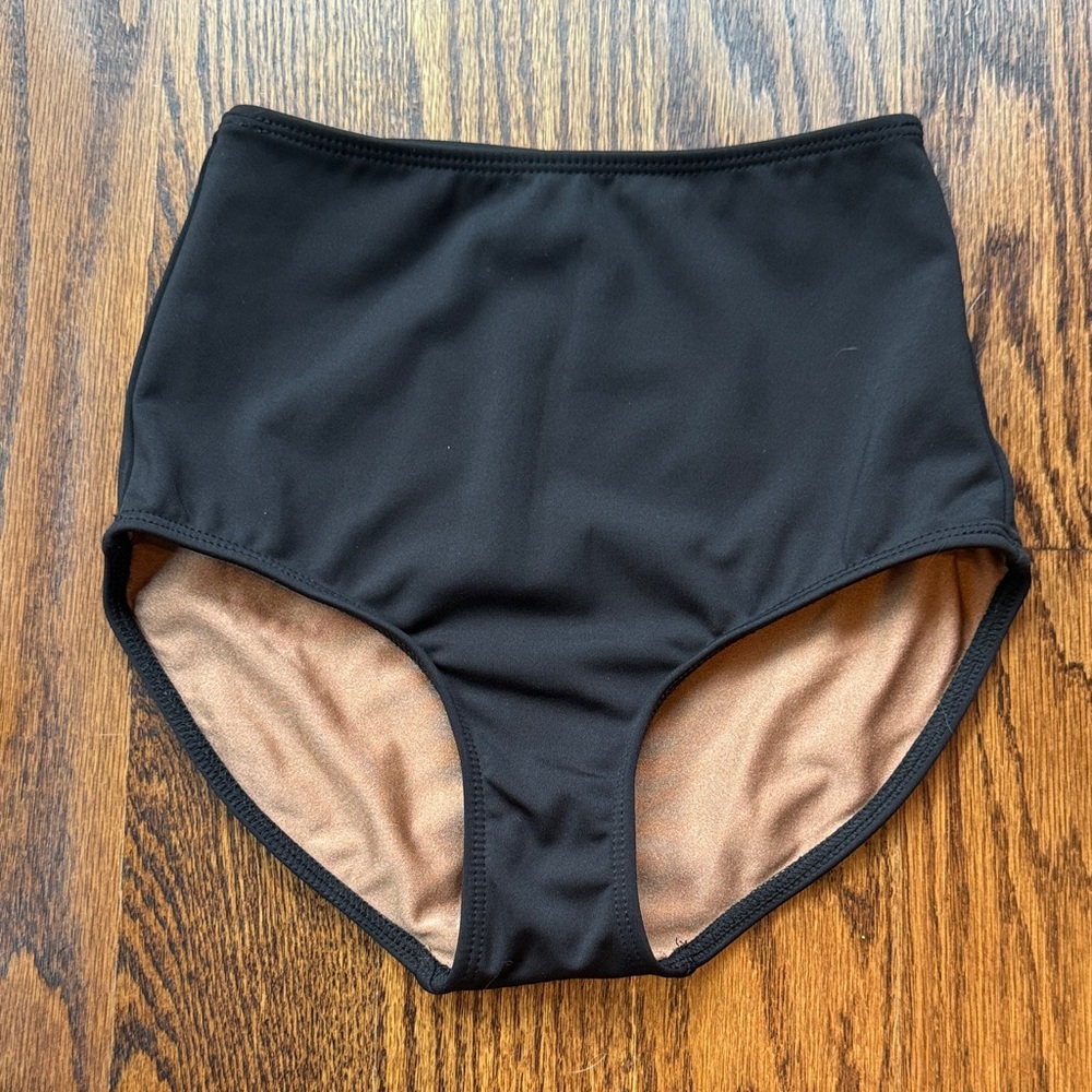 Five Dancewear High-Waisted Black Dance Brief Bottoms